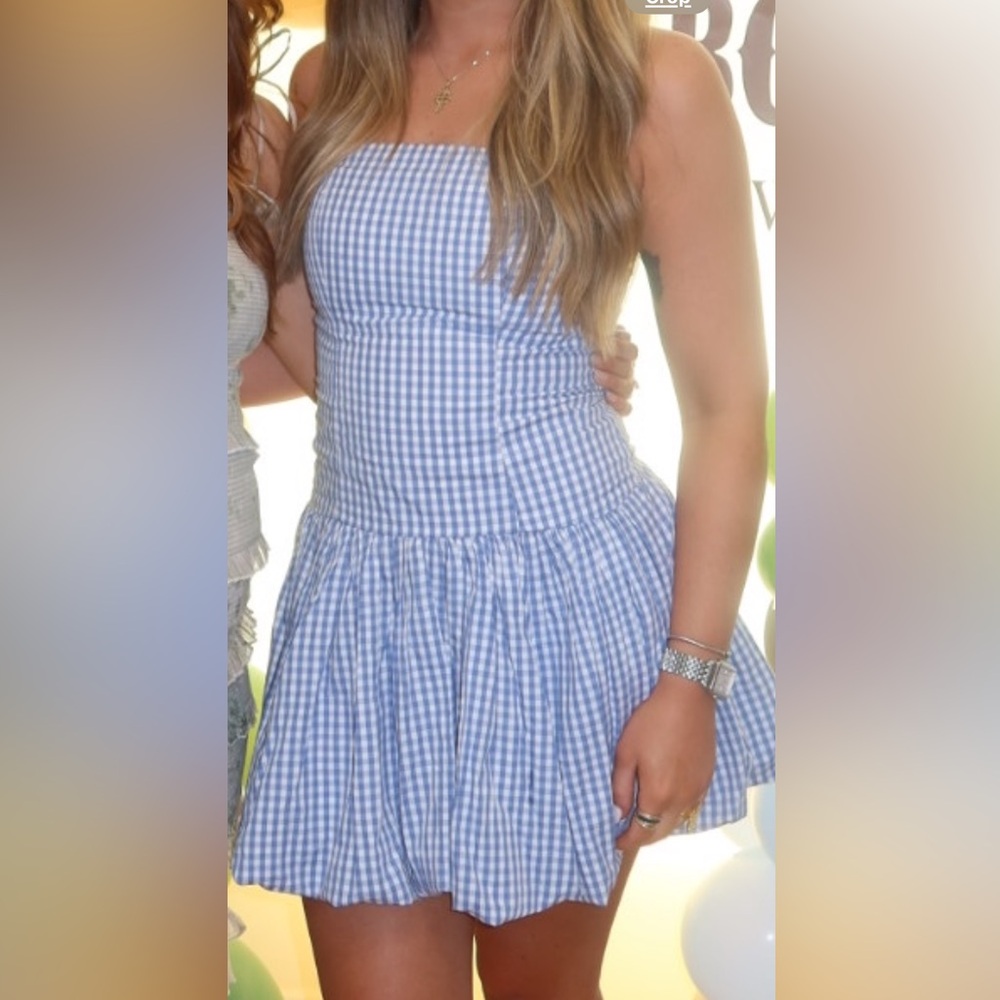 Blue Gingham Dress Abercrombie
